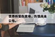 亚博体育官方下载-世界杯受伤离场，伤情尚未公布。